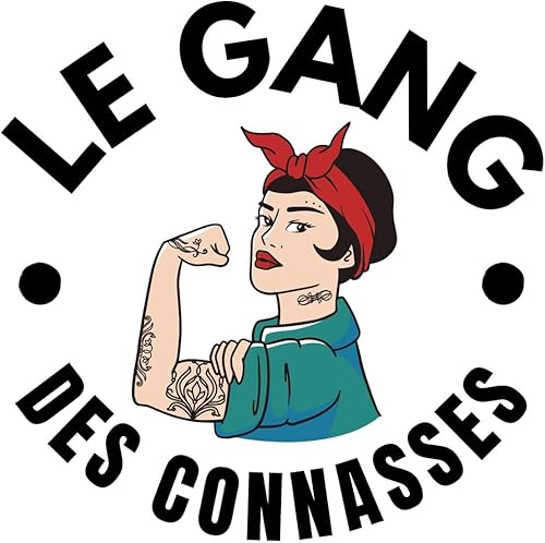 Spreadshirt Le Gang Des Connasses Meilleures Copines Autocollant/Sticker, 10 x 10 cm, brillant transparent - Nail Gallerys