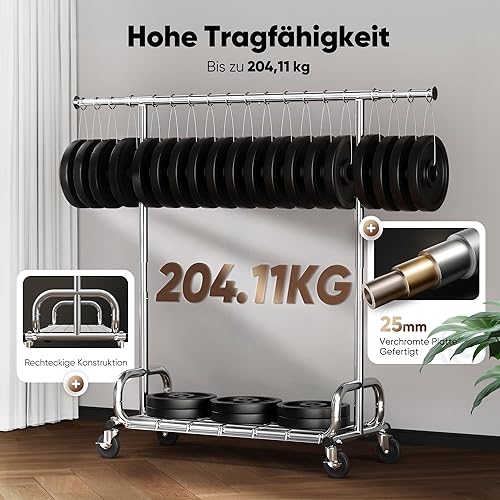 HOKEEPER Portemanteau sur roulettes Charge lourde,204 kg de capacité de charge,tringle à vêtements extensible pour suspendre les vêtements - Nail Gallerys