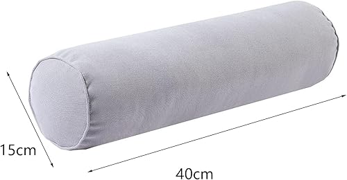 Colcolo Oreiller de traversin de cou rouleau doux creux coton confortable oreillers cylindriques confort oreiller de cou rond pour chaise lit colonne, Bleu - Nail Gallerys