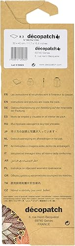 Decopatch c728o, 395 x 298 mm, lot de 3 Violett Blau Pfauenfeder - Nail Gallerys