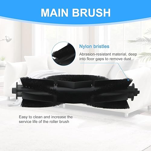 Pièces de rechange pour aspirateur pour Laresar pour robot pour L6 Nex, 1 brosse à rouleau, 4 sacs à poussière, 2 chiffons lavables, 2 filtres, 2 brosses latérales - Nail Gallerys