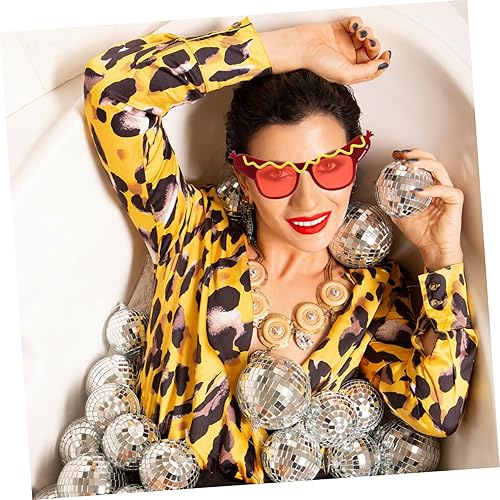 Vaguelly Des lunettes Faveur du parti lunettes de maquillage pour soirée dansante dirigé délirer Lunettes rigolotes Lunettes amusantes lunettes drôles verres de fête décoratifs abdos rouge - Nail Gallerys