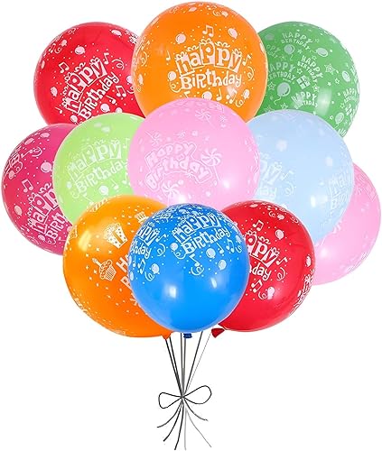 Lot de 80 ballons d'anniversaire en latex de 30,5 cm - Couleurs mélangées - Nail Gallerys