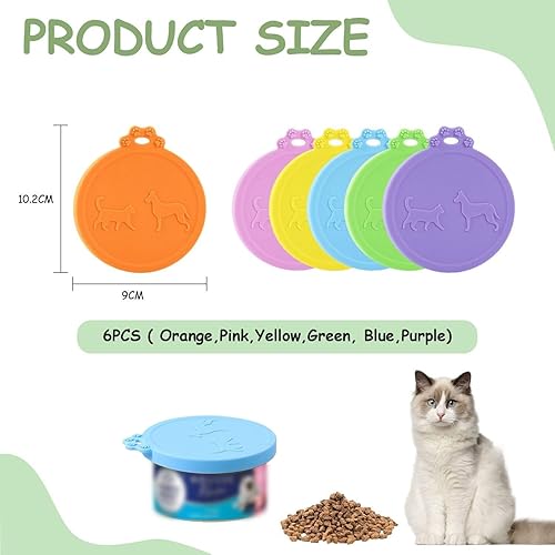 CWPFVQA Paquet De 6 Couvercles Scellés pour Boîtes pour Animaux De Compagnie, Couvercles pour Pots De Nourriture pour Animaux De Compagnie, Couvercles pour Le Stockage des Aliments - Nail Gallerys