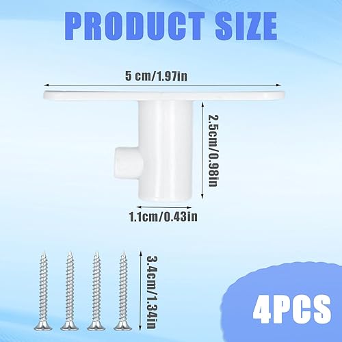 4 Pièces Supports de Fixation pour Batteur sur Socle, Organisateur d'Accessoires de Mixeur Compatible avec Accessoires de Mixeur pour Batteur Plat Batteur à Bord Flexible (Blanc) - Nail Gallerys