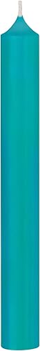 Lot de 10 bougies de table colorées en continu pour la décoration de table pour mariage, Noël et fête - Couleur : bleu turquoise/bleu - Hauteur : 18 cm - Nail Gallerys