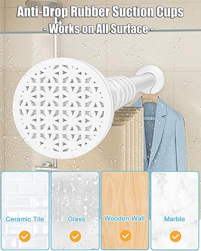 Tringle Penderie Tringle de Placard Blanche sans Perçage, Tringles à Rideaux de Douche Extensibles Réglables, Salle de Bains Buanderie Fenêtre Armoire Poteau pour Suspendre Les Vêtements (Size : 1.1~ - Nail Gallerys