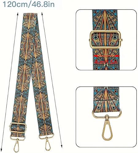 3 Pcs Bandoulière Bandouliere Sac Réglable 120cm Lanière Anse d'épaule, Sangle de Sac à Bandoulière Réglable, Belle Sangle Bandoulière de Rechange 4 cm Large Bandoulière du Sac - Nail Gallerys