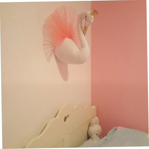 3d Swan Mur Art 3d Gauze Animal en peluche Jouette Jouet mural Mur Mourisé Decoration 40x54cm Tête de cygne mur - Nail Gallerys