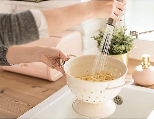 Passoire Isabelle Rose style rétro avec poignées Shabby chic et trous coeurs 6081 - Nail Gallerys