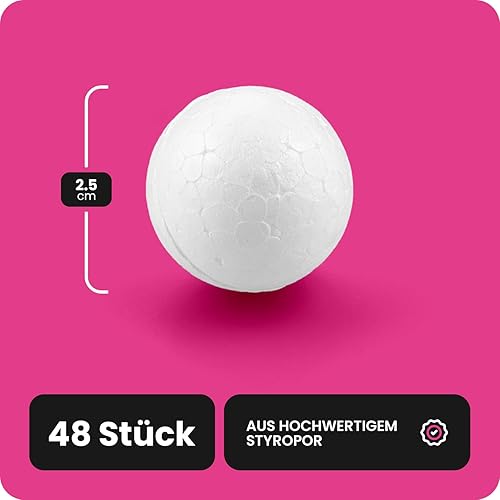 Netuno 1 Boule de polystyrène Blanche de 30 cm de diamètre pour Loisirs créatifs, Arts et école, décoration de Noël - Nail Gallerys