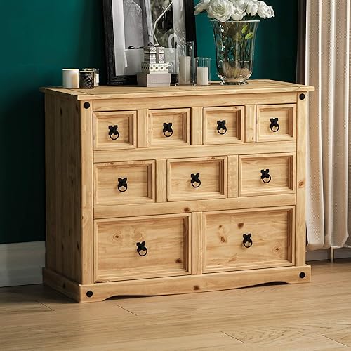 Vida Designs Corona Commode marchande 9 tiroirs en pin Massif - Nail Gallerys