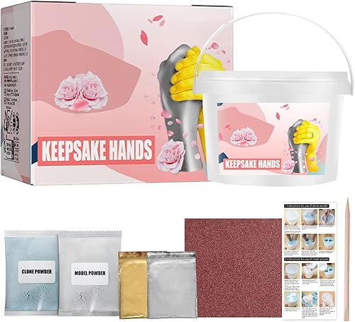 Empreinte de plâtre main et pied de bébé, alginate de moulage rapide pour bébé, créez une belle empreinte de main ou de pied (A) avec le kit d'empreintes (kit d'empreintes en plâtre) - Nail Gallerys