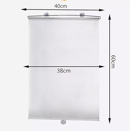 X1NGFU Store de Fenêtre Occultant A Ventouse,Store Enrouleur Occultant Protection Solaire,Rideaux D'intimité sans Perçage,Rideau Pare-Soleil Rétractable,pour Bureau,Largeur X Longueur (68cm x 125cm) - Nail Gallerys