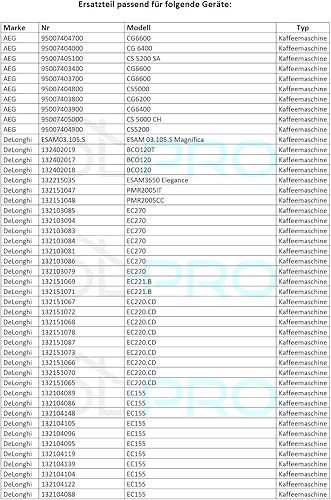 DL-pro Joint d'étanchéité pour réservoir d'eau 5332108700 pour machine à café DeLonghi EAM ECAM Simac - Nail Gallerys