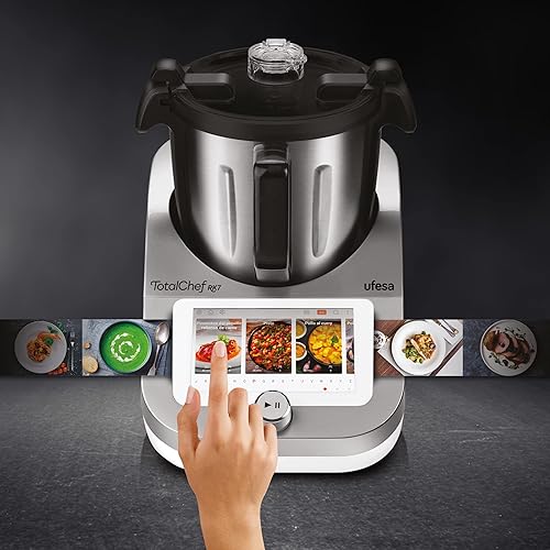 Ufesa TotalChef RK7 Robot de Cuisine Multifonctions Inteligent, WIFI, 30 Fonctions, 4.5L, Écran Tactile 7 Pouces, Balance Integrée, Livre de Recettes Interactif, Argent / Blanc - Nail Gallerys