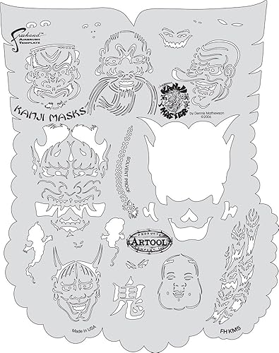 Artool Kanji Master Mini pochoirs pour aerographie - Nail Gallerys