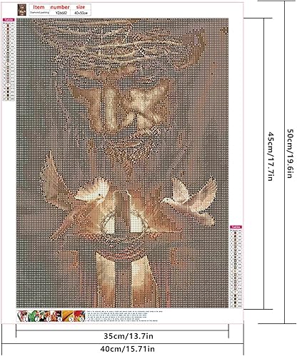 SHEGZHUC Peinture Diamant Jesus Christ Croix 40x50cm Diamond Painting Oiseau Pigeon Diamond Painting Jesus Broderie Diamant Jesus Cross Stitch Jesus Diamond Painting Croix Religieuse Pigeon Mosaique - Nail Gallerys