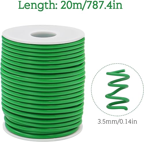 alwaiiz Fil pour plantes, 3,5 mm x 20 m, vert, caoutchouté, souple, pour plantes grimpantes et regroupement de plantes - Nail Gallerys