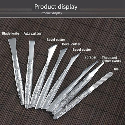 Jenbnoau Technologie Du Cuir Tournage Du Manche de Couteau Tranchant Technologie Du Cuir Manuel Outil de Bricolage pour le Cuir Couteau de Correction Set - Nail Gallerys