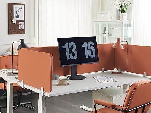 Séparateur de Bureau Orange Synthétique et Polyester 80 x 40 cm Ecran Visuel Wally - Nail Gallerys