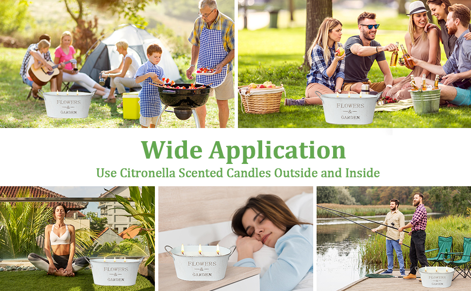 Bougies naturelles à la citronnelle pour l'extérieur