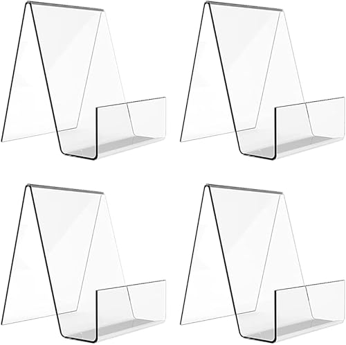 Lot de 4 présentoirs transparents en acrylique pour livres, albums, tablettes, ordinateurs portables, téléphones - Nail Gallerys