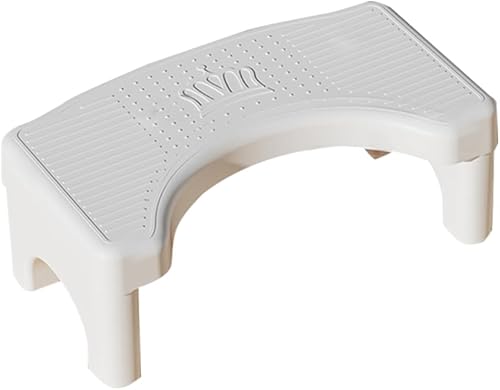BESTYASH Pouf de Toilette Tabouret de Toilette de Salle de Bain Pied Marcher Squat Tabouret de Caca accroupi Chaise de Toilette Tabouret Pot pour Adultes Chaise de Plastique Blanche - Nail Gallerys