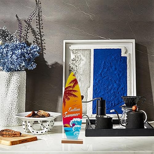 ycezw Planche de surf pour table, décoration de table de surf, planche de surf pour mur, panneau de surf multifonction, panneau en bois d'été, planche de surf pour mur, - Nail Gallerys