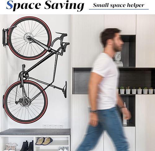 WELDUN Lot de 2 supports muraux pivotants pour vélo - Pour garage et intérieur - Capacité de charge : 30 kg - Nail Gallerys