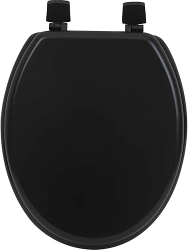 Tendance Abattant WC MDF noir mat 46,8 x 37,5 x 30 cm - Nail Gallerys