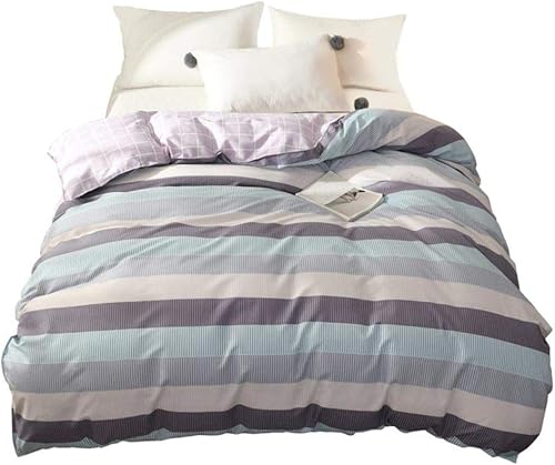 Coton Parure De Lit avec Housse De Couette Doux Lightweight Lit Housse De Couette Imprimer Classique Couette De Couette Housse Couette avec Fermeture Éclair Lavable-u 160x210cm(63x83inch) - Nail Gallerys