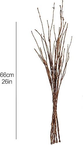 Marooma Branches de saule artificielles bouclées, 66 cm, branches de saule séché, branches artificielles et flexibles pour décoration d'intérieur Marron - Nail Gallerys