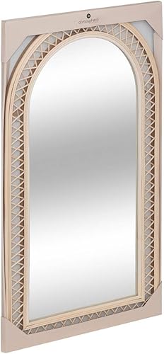 Atmosphera - Miroir Arche Anahi rotin Marron 87x47cm - Nail Gallerys