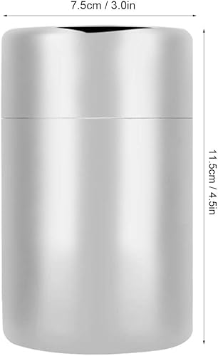 Jenngaoo Boîte à thé, boîte à thé portative en acier inoxydable 304 avec double couvercles hermétiques, récipient à grains de café pour la cuisine et le restaurant à la maison(S 400ML) - Nail Gallerys