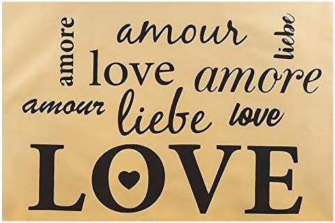 Ideen mit Herz Transfert à repasser métallique | Écusson thermocollant pour textiles | DIN A4 | Polices sans fond | Amour, Amour | Couleur : doré - Nail Gallerys