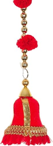 Lot de 5 guirlandes indiennes à pompons faites à la main - 1,2 m environ - Couleurs mélangées - Diwali, Noël, festival de l'Aïd (mélange de couleurs) - Nail Gallerys