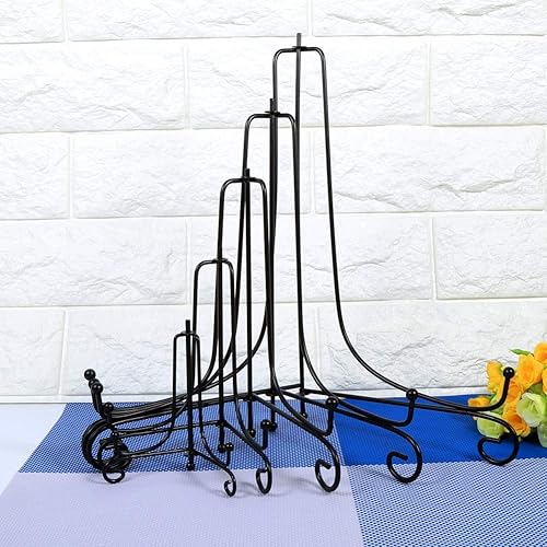 1 pcs 4 '- 12' supports de plaque noire pour affichage pour bols, support de présentation de plaque, chevalet pour tenir des photos pour assiettes, cadres photo, livres, cartes(8 inch) - Nail Gallerys