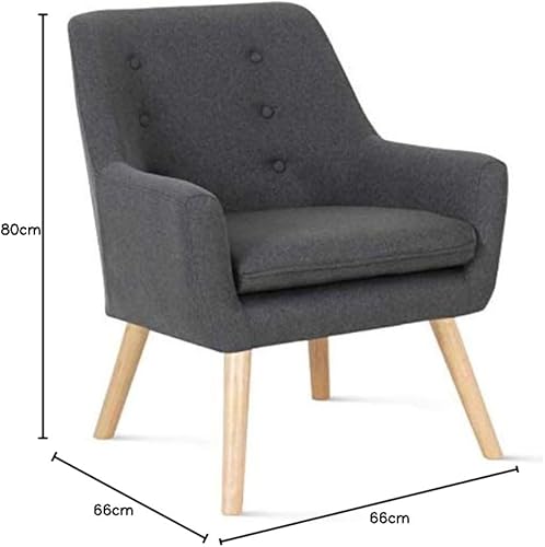 IDMarket - Fauteuil scandinave NAT en Tissu Gris Anthracite - Nail Gallerys
