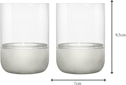 Blomus Photophore Calma 65448, Pierre/béton, Pierre, beton, H 22,5 cm - Nail Gallerys