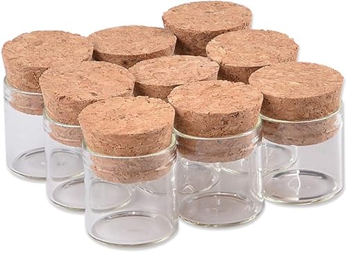 24pcs 12ml Bouteille en Verre Transparent avec Bouchon en liège, La Taille De La Bouche De La Bouteille Est De 21 mm Et Le Diamètre extérieur De 24 mm. (24, 12ml) - Nail Gallerys