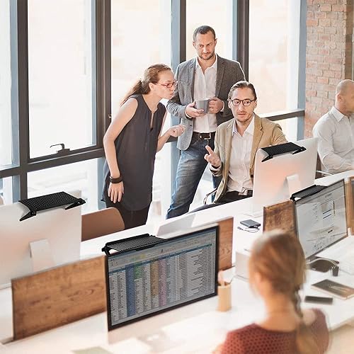 Lot de 2 étagères supérieures de rangement pour écran - En plastique - 113 x 300 mm - Noir2 Pièces Étagère Supérieure d'Écran, Étagère Supérieure de Télévision - Nail Gallerys