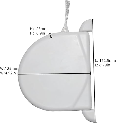 Enrouleur de sangle de volet roulant avec sangle de 14 mm de large, 5 m, montage mural, pivotant à 180 °C - Nail Gallerys