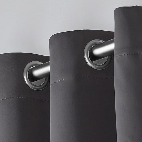 HOMEROKK Lot de 2 Rideaux Occultants 100% Polyester (Anthracite, 140 X 240 cm) - Nail Gallerys