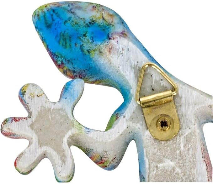 Générique SALAMANDRE Gecko Set de 3 Décoration Murale tout en Couleur Ambiance Sud 22cm - Nail Gallerys