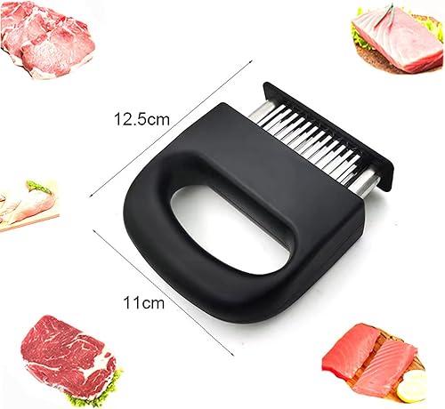 Attendrisseur de viande Steaker avec aiguille pointue 48, Outil de Cuisine attendrisseur d'aiguille à Viande manuel à 48 Lame en acier inox pour attendrir le bœuf/poulet/porc, passe au lave-vaisselle - Nail Gallerys