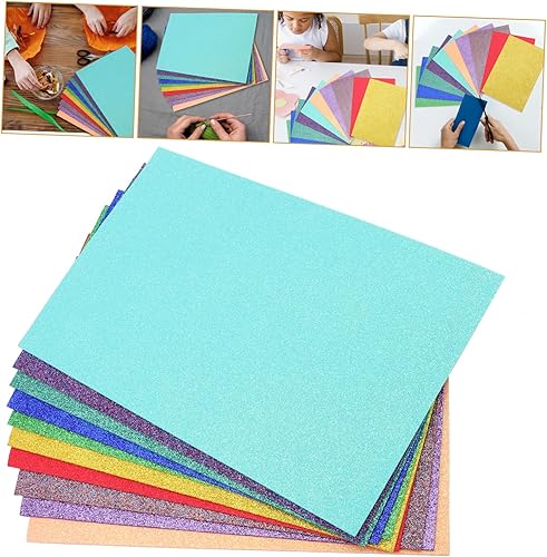 HAWILLOSCH 20feuilles Papier Mousse Pailleté Non-adhésif Couleurs Diy Créatif Matériaux De Décoration Pour - Nail Gallerys