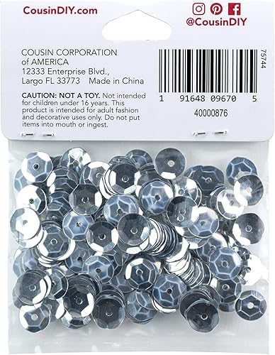 Cousin DIY Lot de 200 paillettes argentées 8 mm - Nail Gallerys