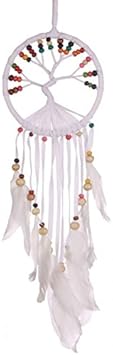 Dream Catcher Arbre de Vie, 11 cm de diamètre, Attrape-rêves en différentes Couleurs (Nature) - Nail Gallerys