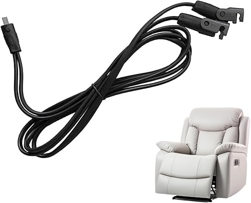 Cordon de canapé inclinable - Câble inclinable Multi-Usage 1 à 2 | Cordon inclinable électrique Noir Long pour Meubles de Maison, de dortoir et de Studio, idéal pour Un Confort inclinable prolongé - Nail Gallerys